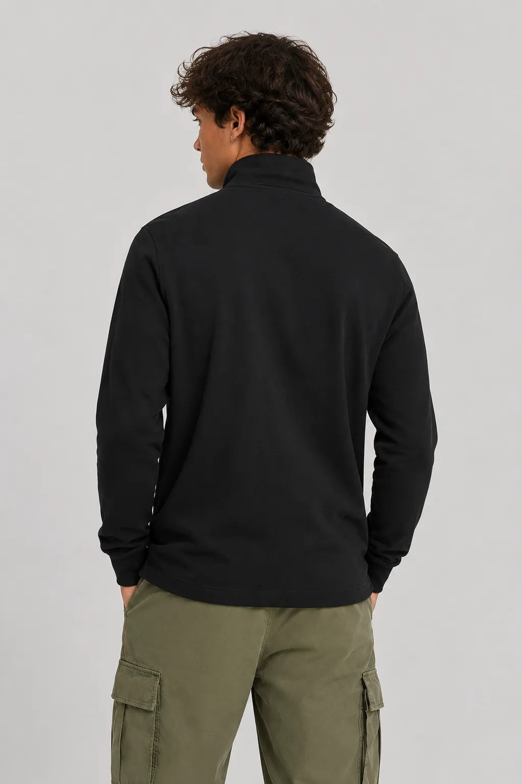Lyle And Scott Sudadera Hombre Quarter Zip Negra Who killed Bambi?
