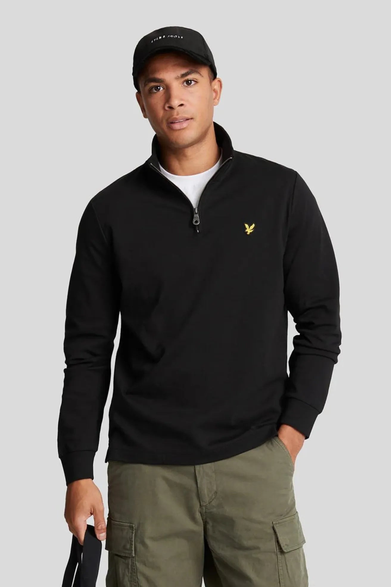 Lyle And Scott Sudadera Hombre Quarter Zip Negra Who Killed Bambi?