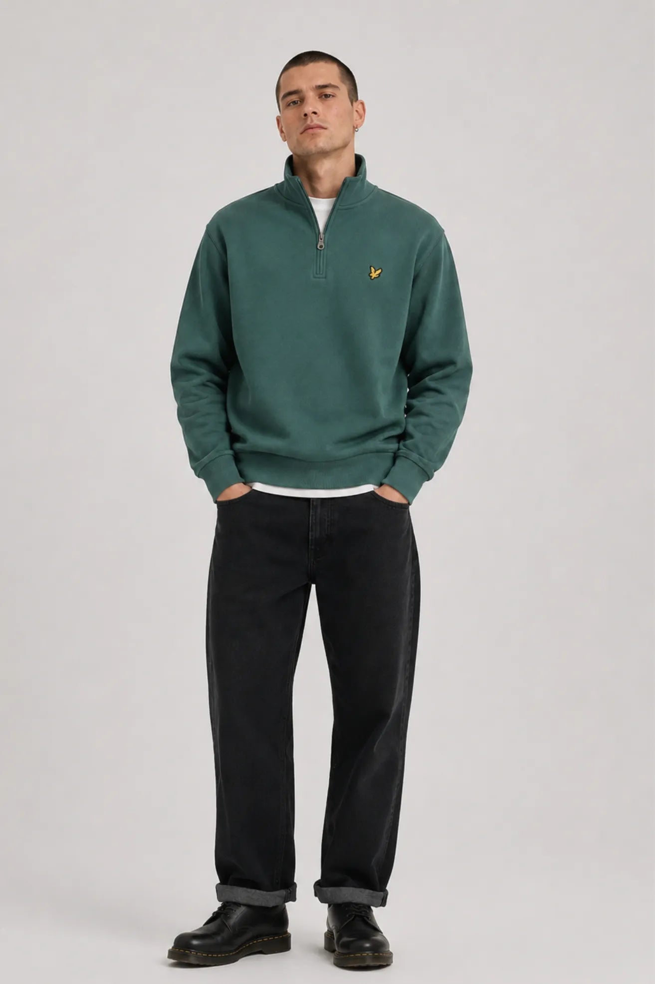 Lyle And Scott Sudadera Hombre Quarter Zip Verde Who killed Bambi?