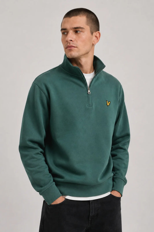 Lyle And Scott Sudadera Hombre Quarter Zip Verde Who killed Bambi?