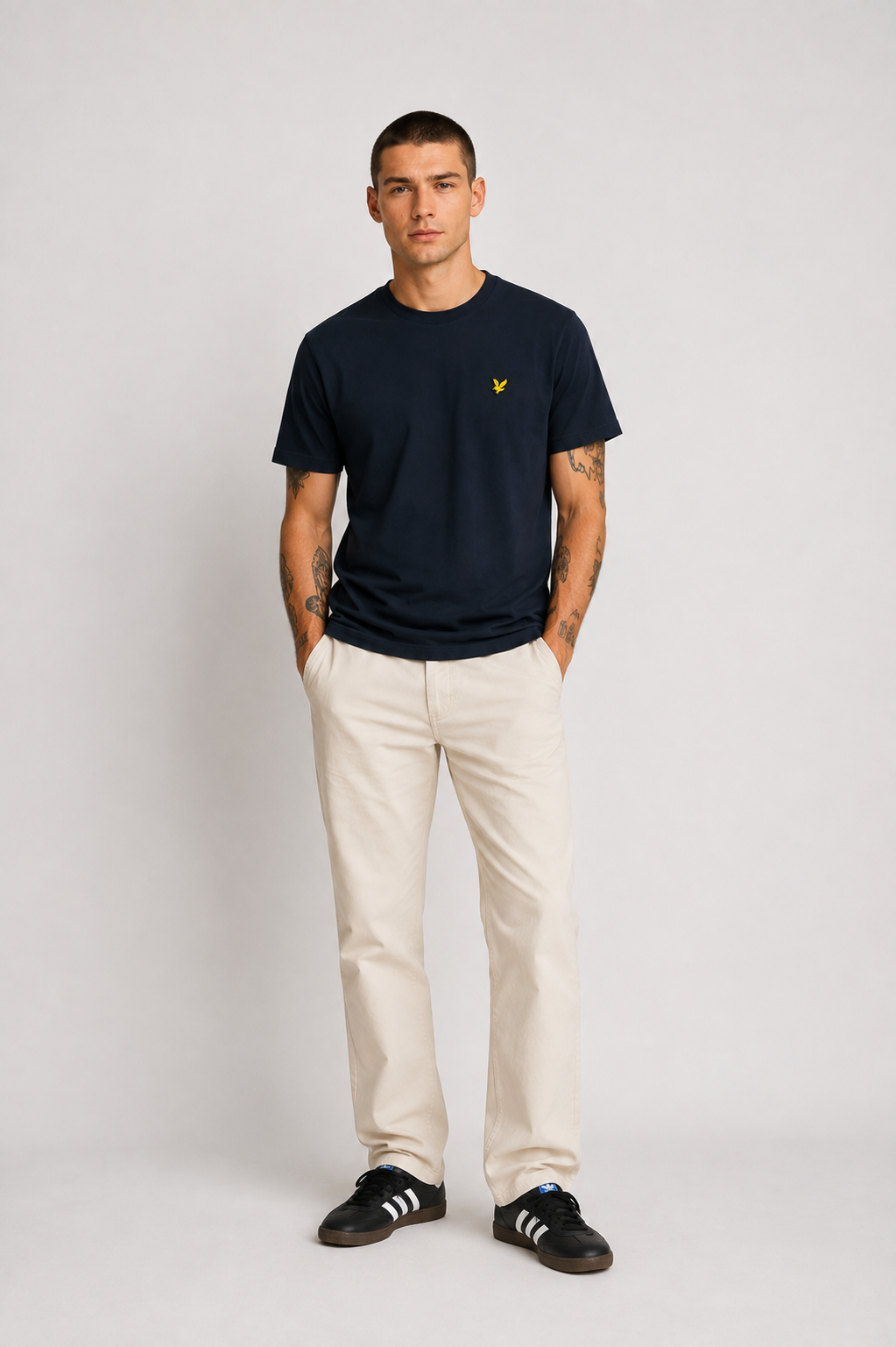 Lyle and Scott Camiseta Hombre Azul Marino Who killed Bambi?