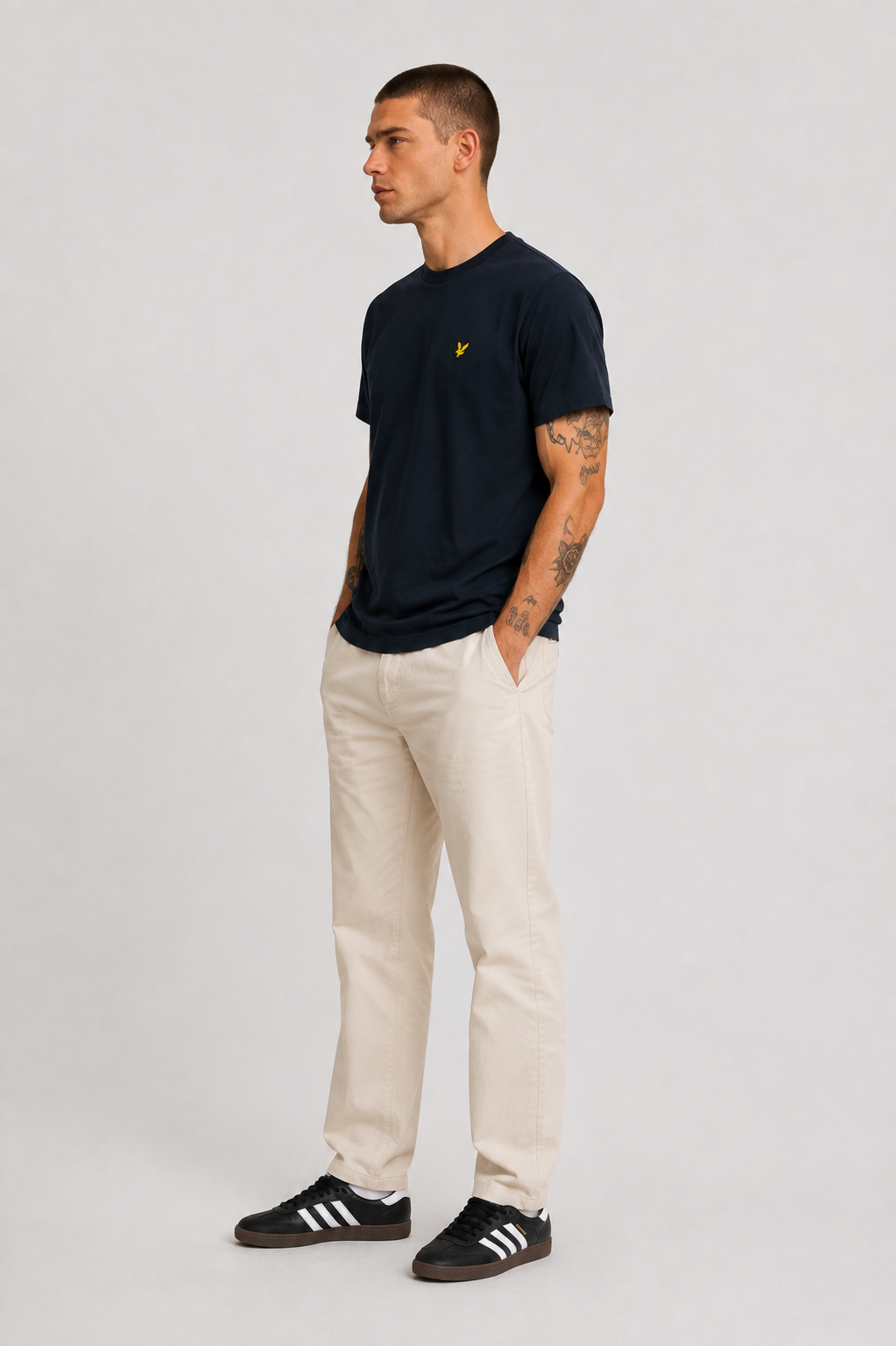 Lyle and Scott Camiseta Hombre Azul Marino Who killed Bambi?