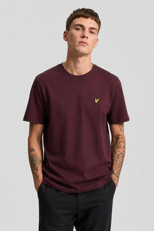 Lyle and Scott Camiseta Hombre Burdeos Who killed Bambi?