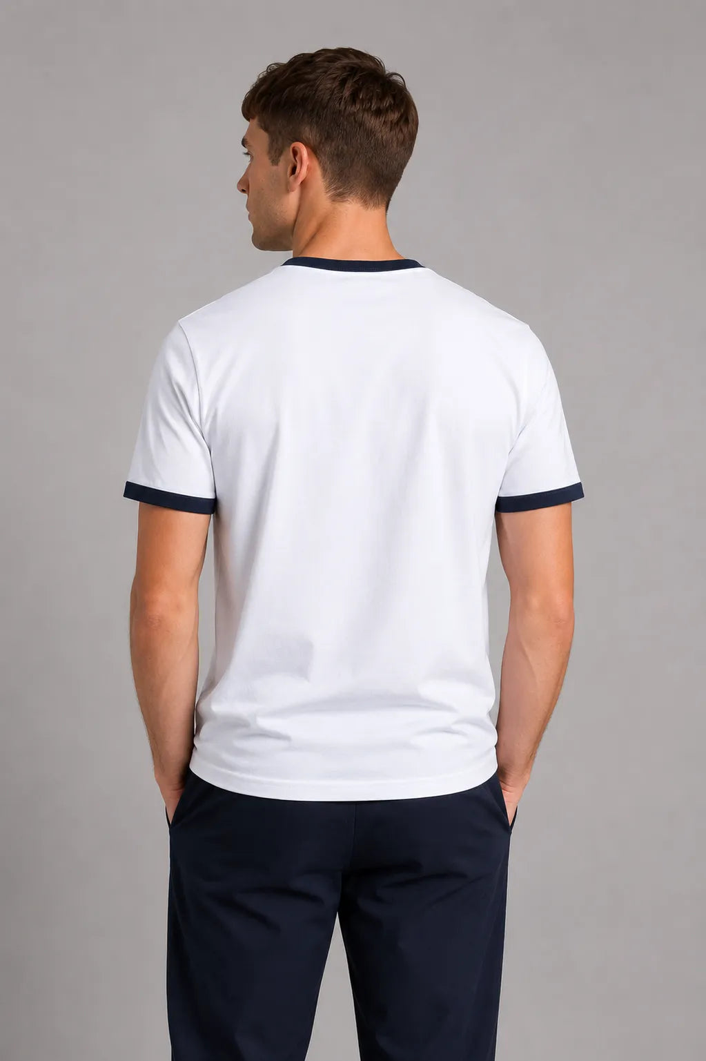 Lyle and Scott Camiseta Hombre Ringer Blanco / Azul Who killed Bambi?