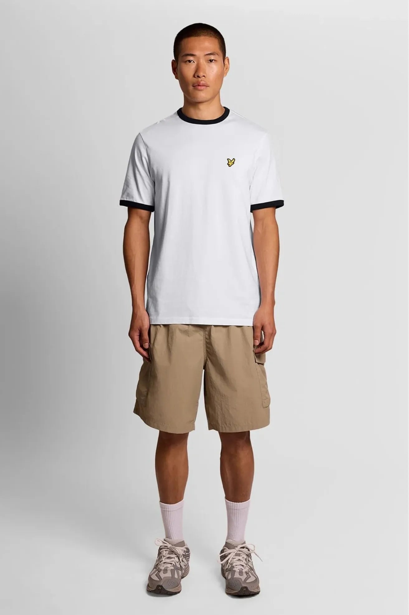Lyle and Scott Camiseta Hombre Ringer Blanco / Negro Who killed Bambi?
