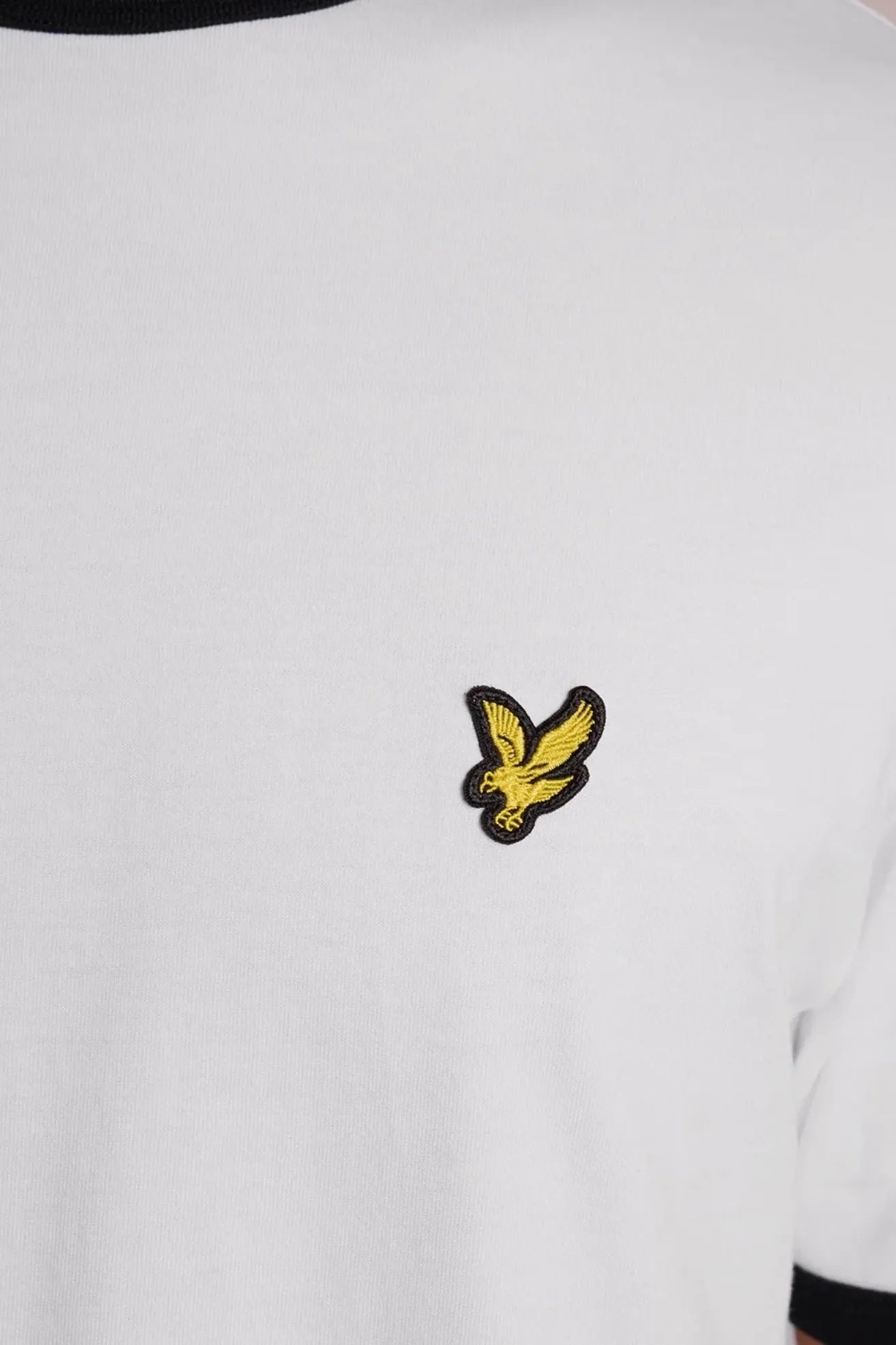 Lyle and Scott Camiseta Hombre Ringer Blanco / Negro Who killed Bambi?