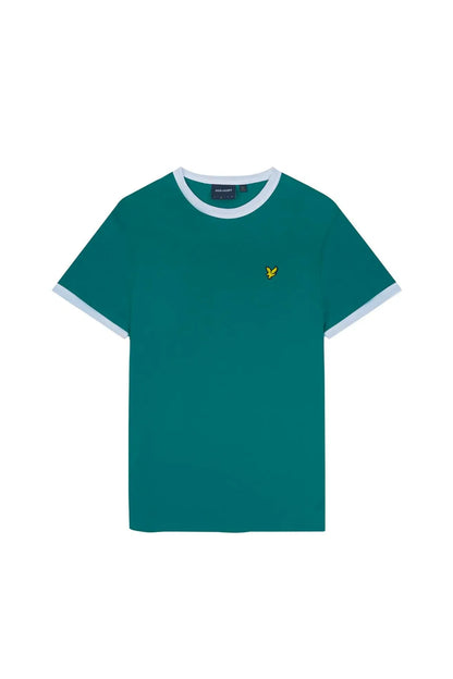 Lyle and Scott Camiseta Hombre Ringer Court Green Who Killed Bambi?