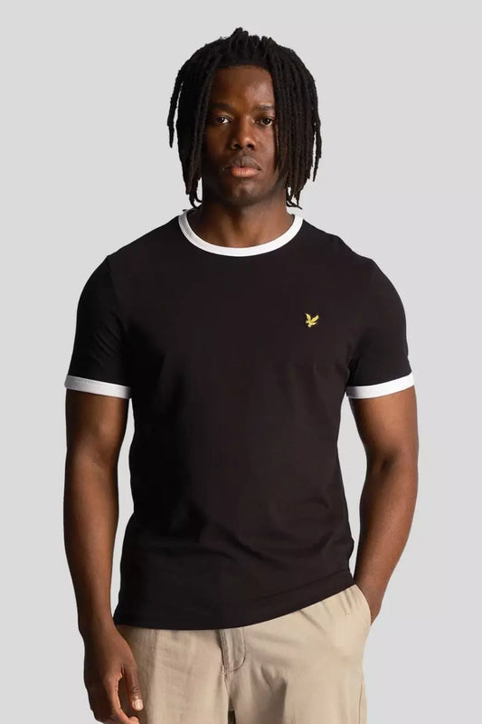 Lyle and Scott Camiseta Hombre Ringer Negra Who killed Bambi?