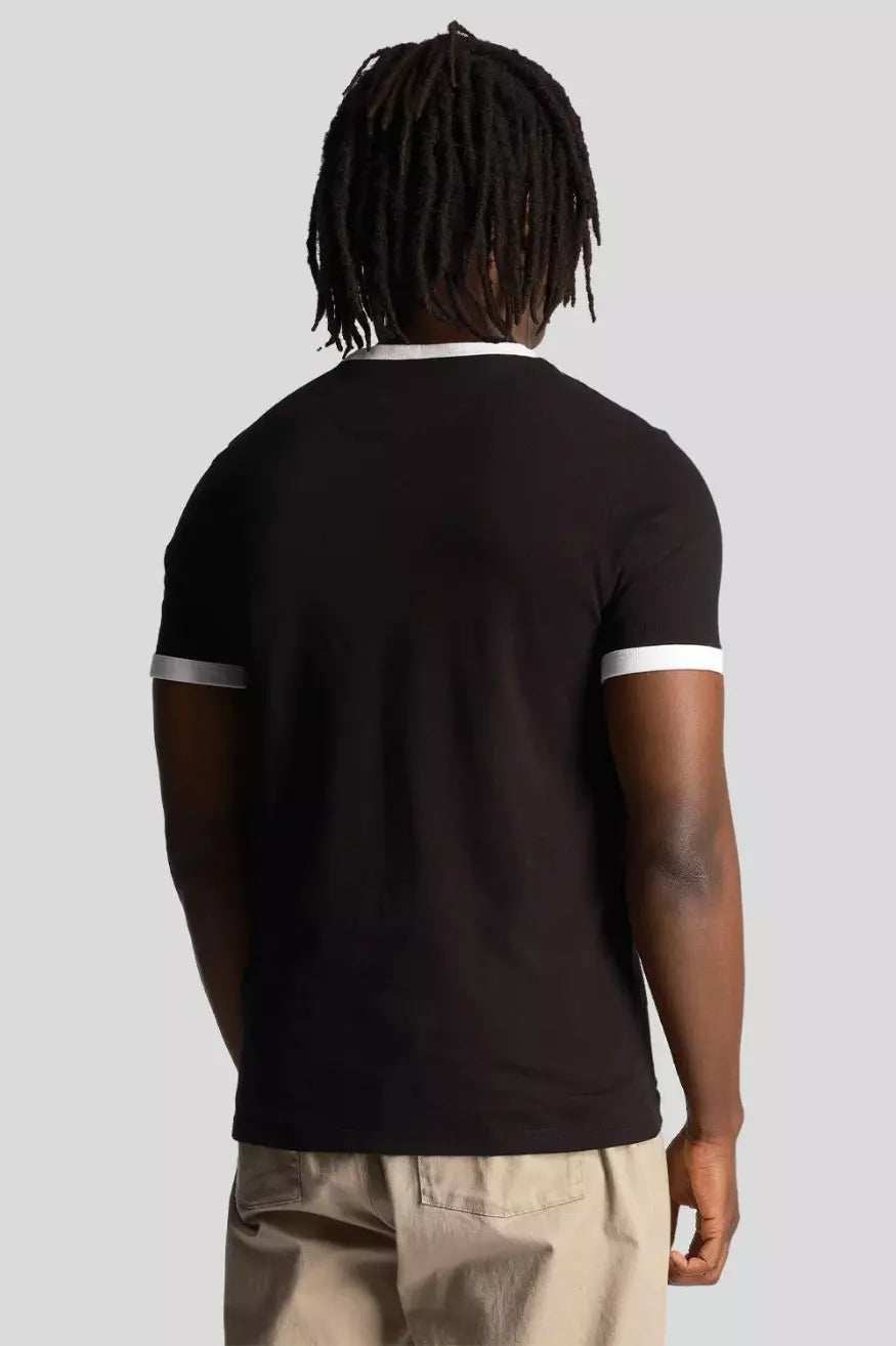 Lyle and Scott Camiseta Hombre Ringer Negra Who killed Bambi?
