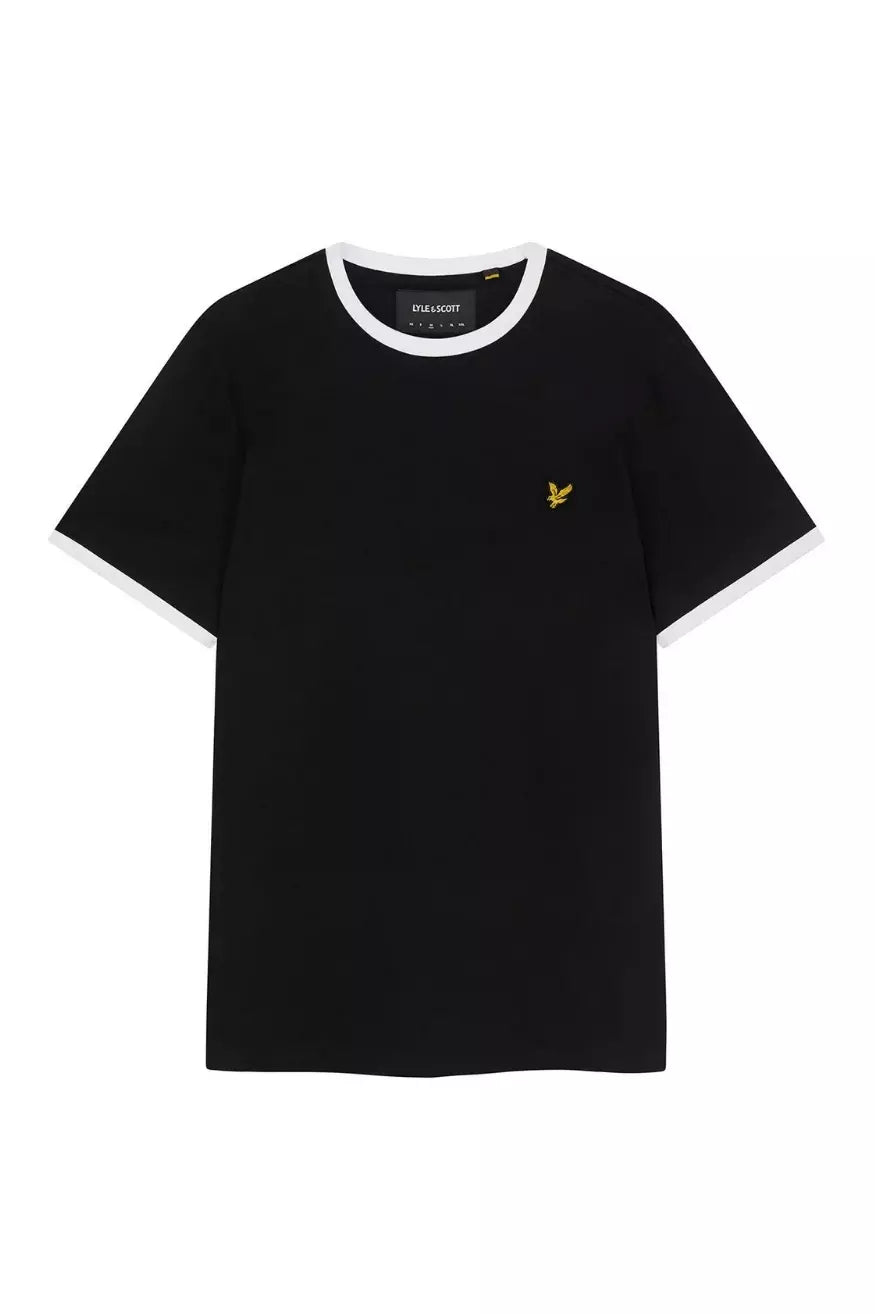 Lyle and Scott Camiseta Hombre Ringer Negra Who killed Bambi?