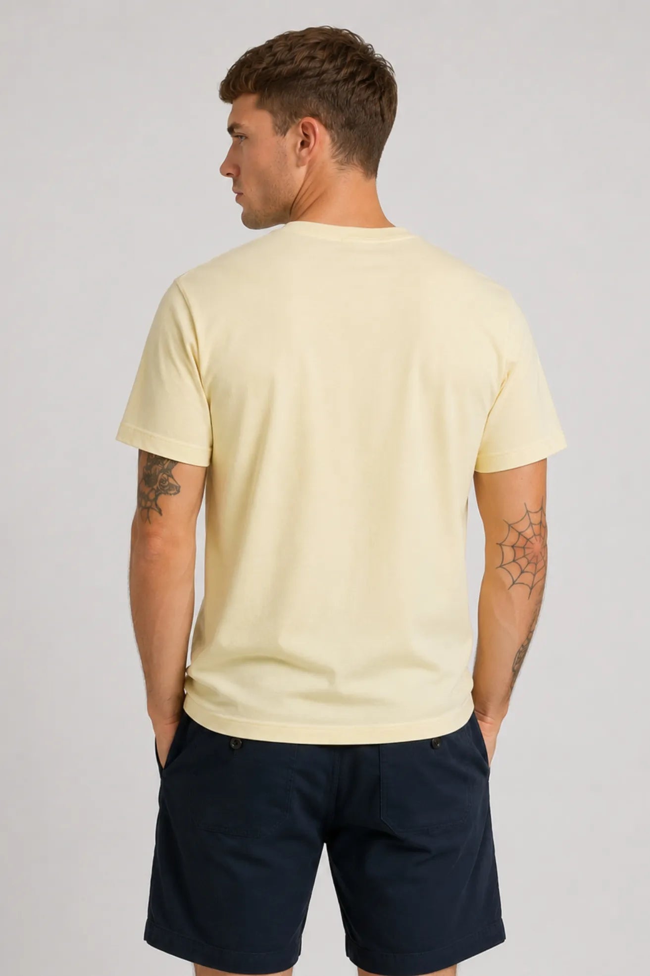 Lyle and Scott Camiseta Hombre Superfine Amarillo Who killed Bambi?