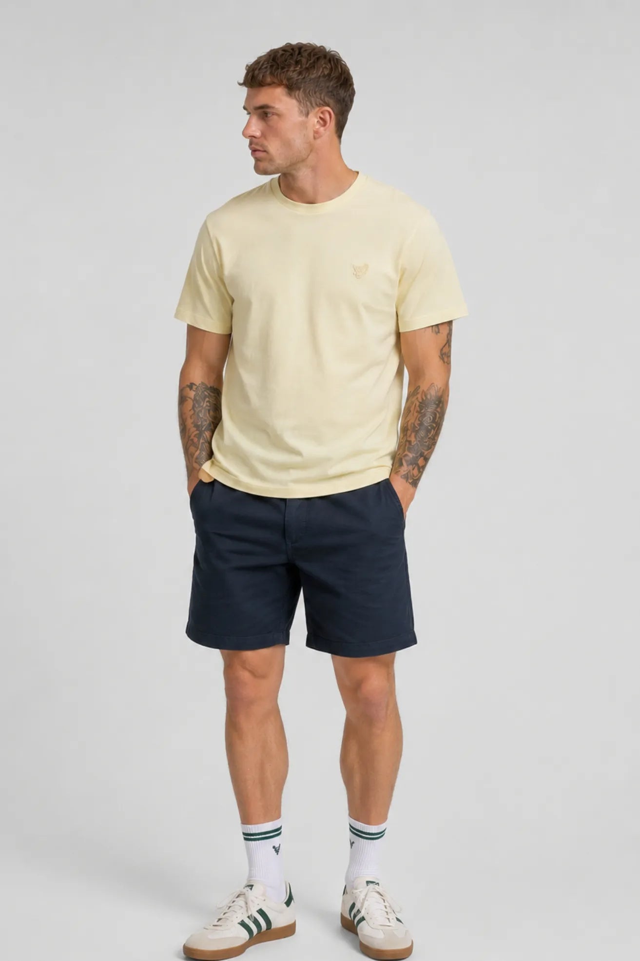Lyle and Scott Camiseta Hombre Superfine Amarillo Who killed Bambi?