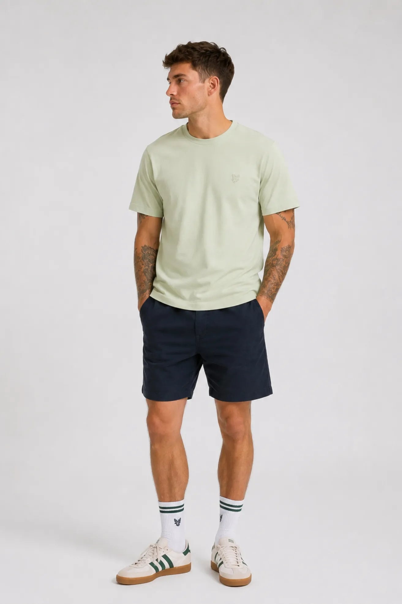 Lyle and Scott Camiseta Hombre Superfine Verde Who killed Bambi?
