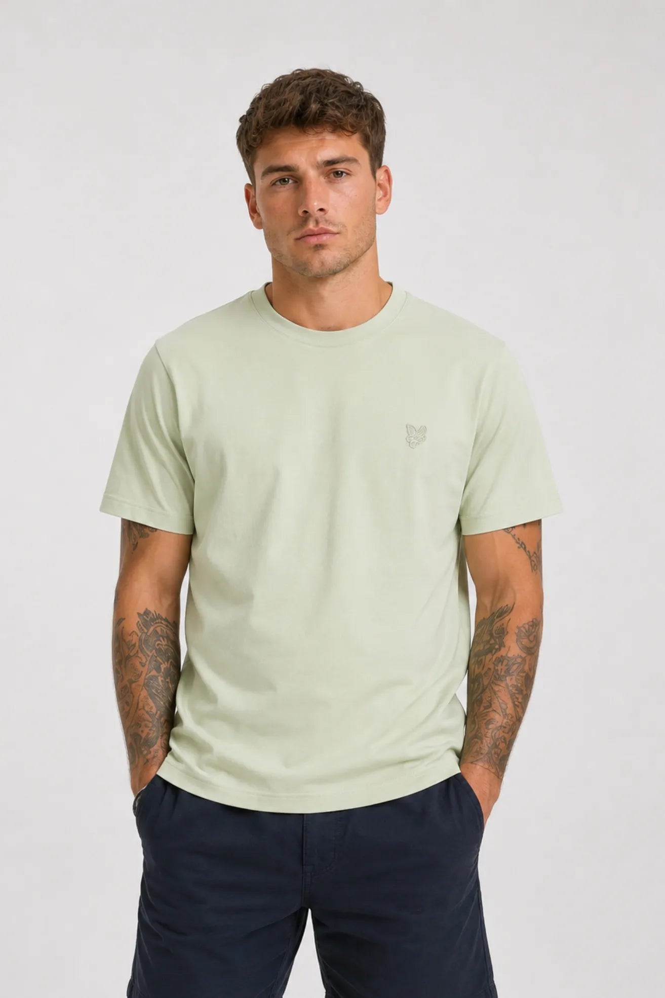 Lyle and Scott Camiseta Hombre Superfine Verde Who killed Bambi?