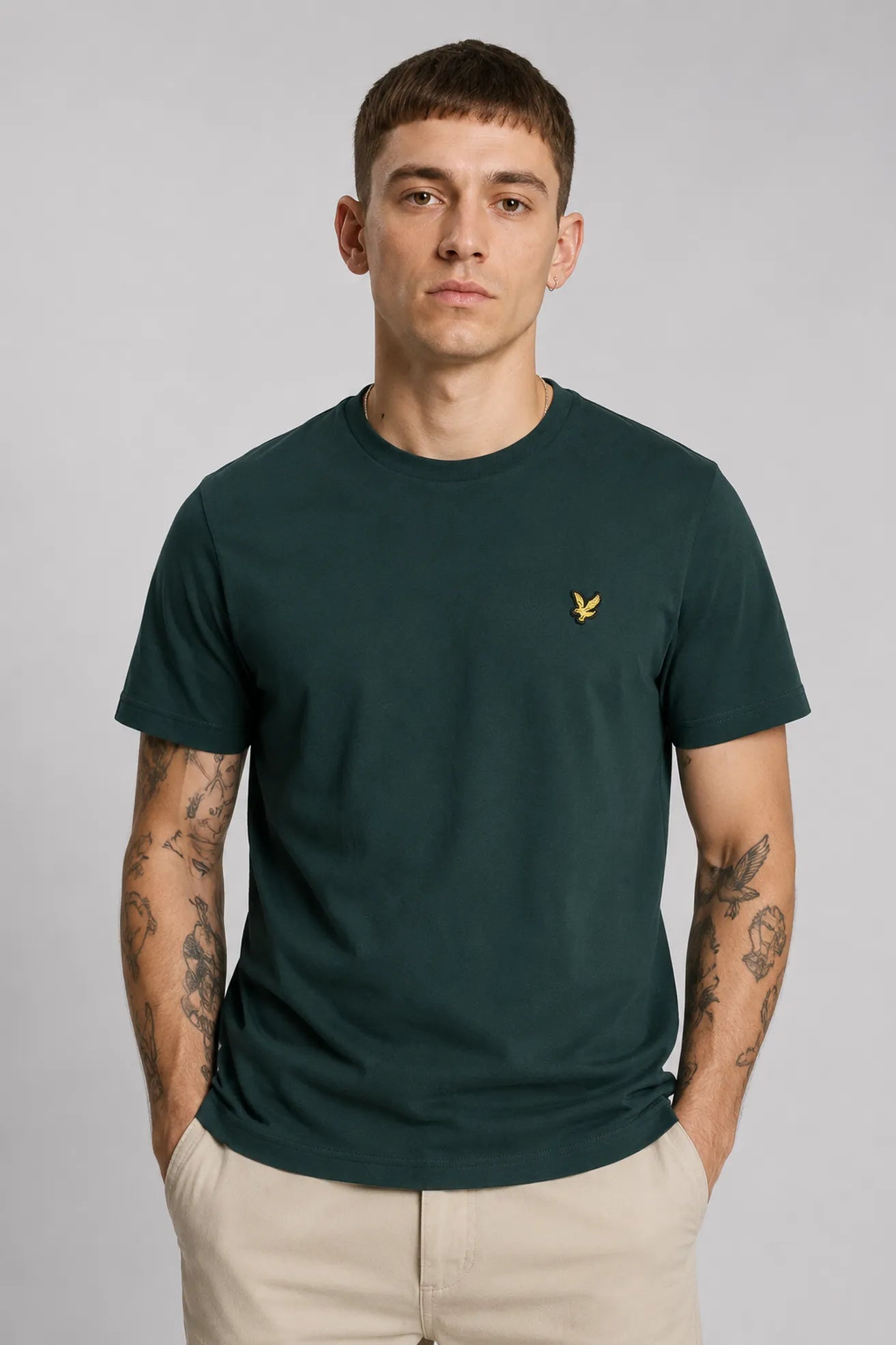 Lyle and Scott Camiseta Hombre Verde Oscuro Who killed Bambi?