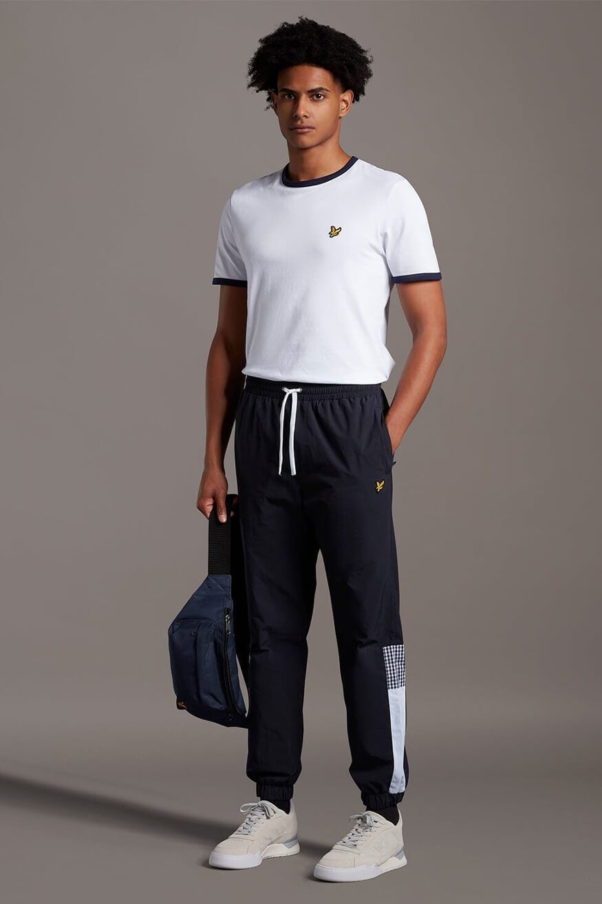 Lyle and Scott Camiseta Ringer Blanca y Azul Hombre Who killed Bambi?