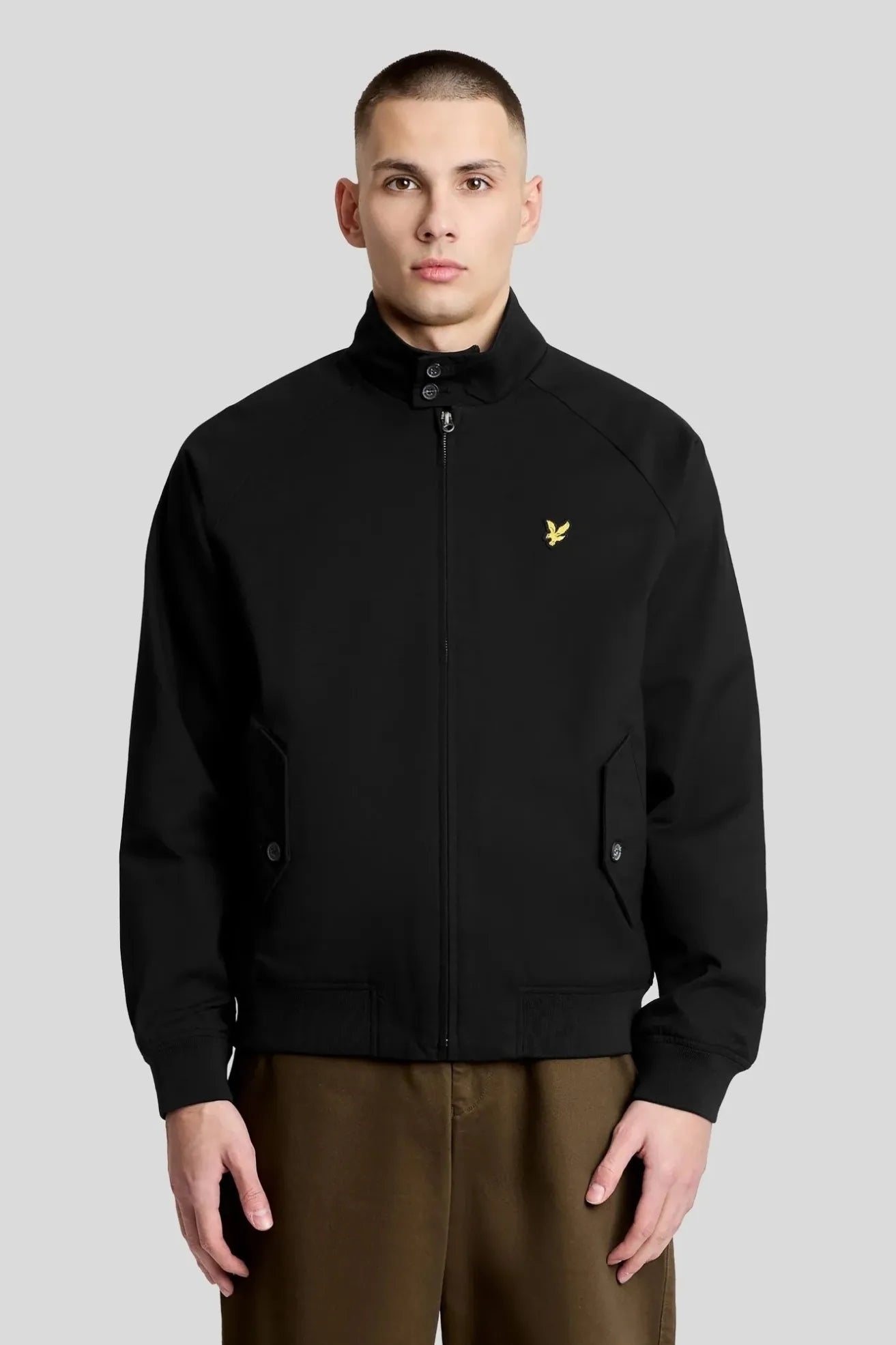 Lyle and Scott Chaqueta Hombre Harrington Negra Who killed Bambi?