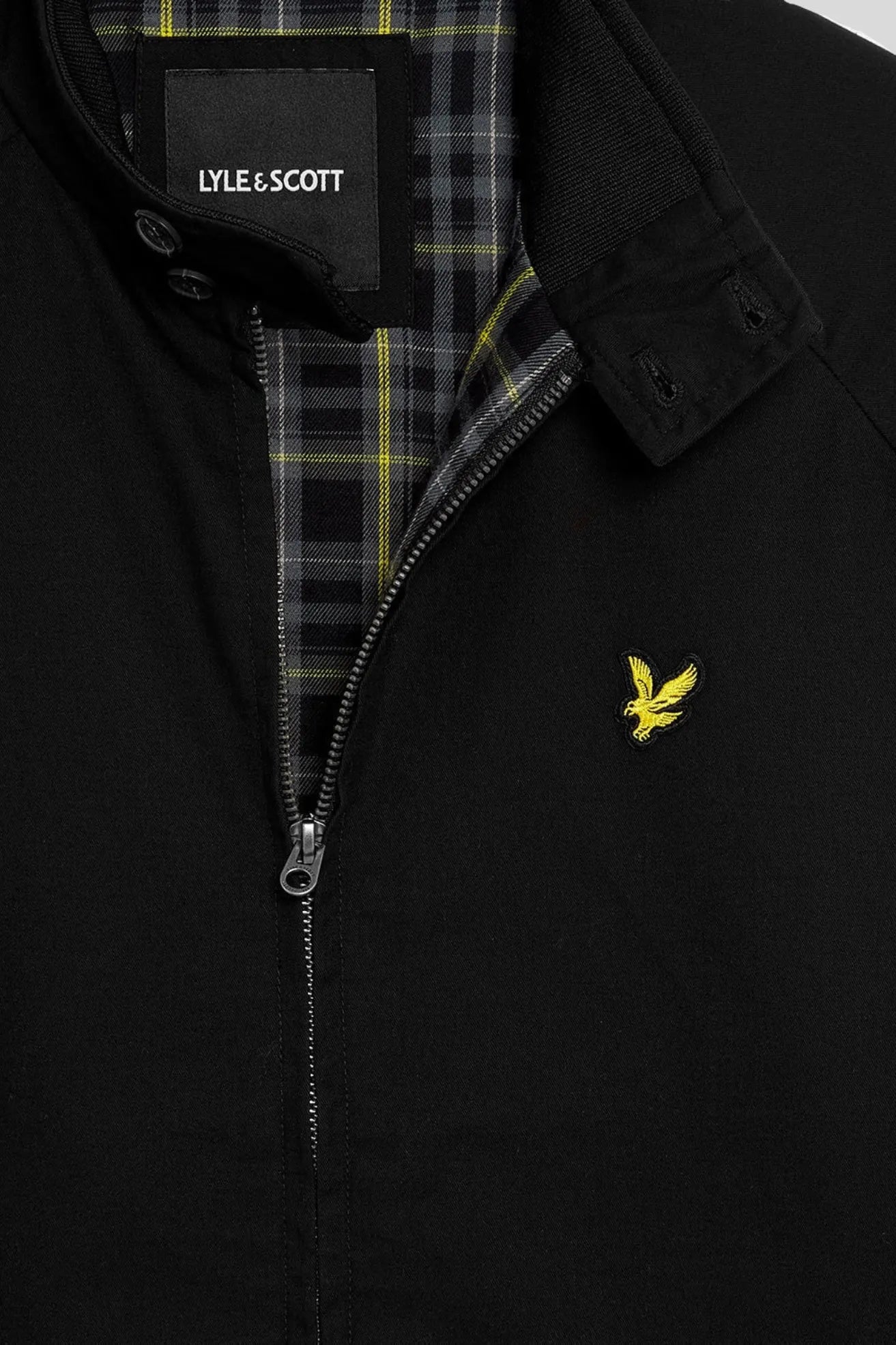 Lyle and Scott Chaqueta Hombre Harrington Negra Who killed Bambi?