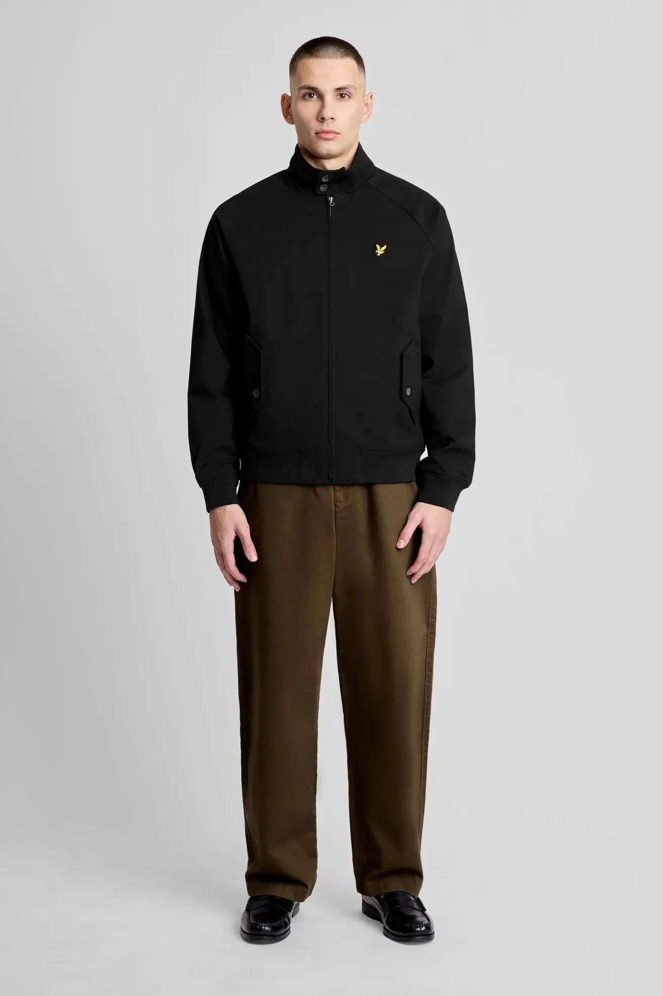 Lyle and Scott Chaqueta Hombre Harrington Negra Who killed Bambi?