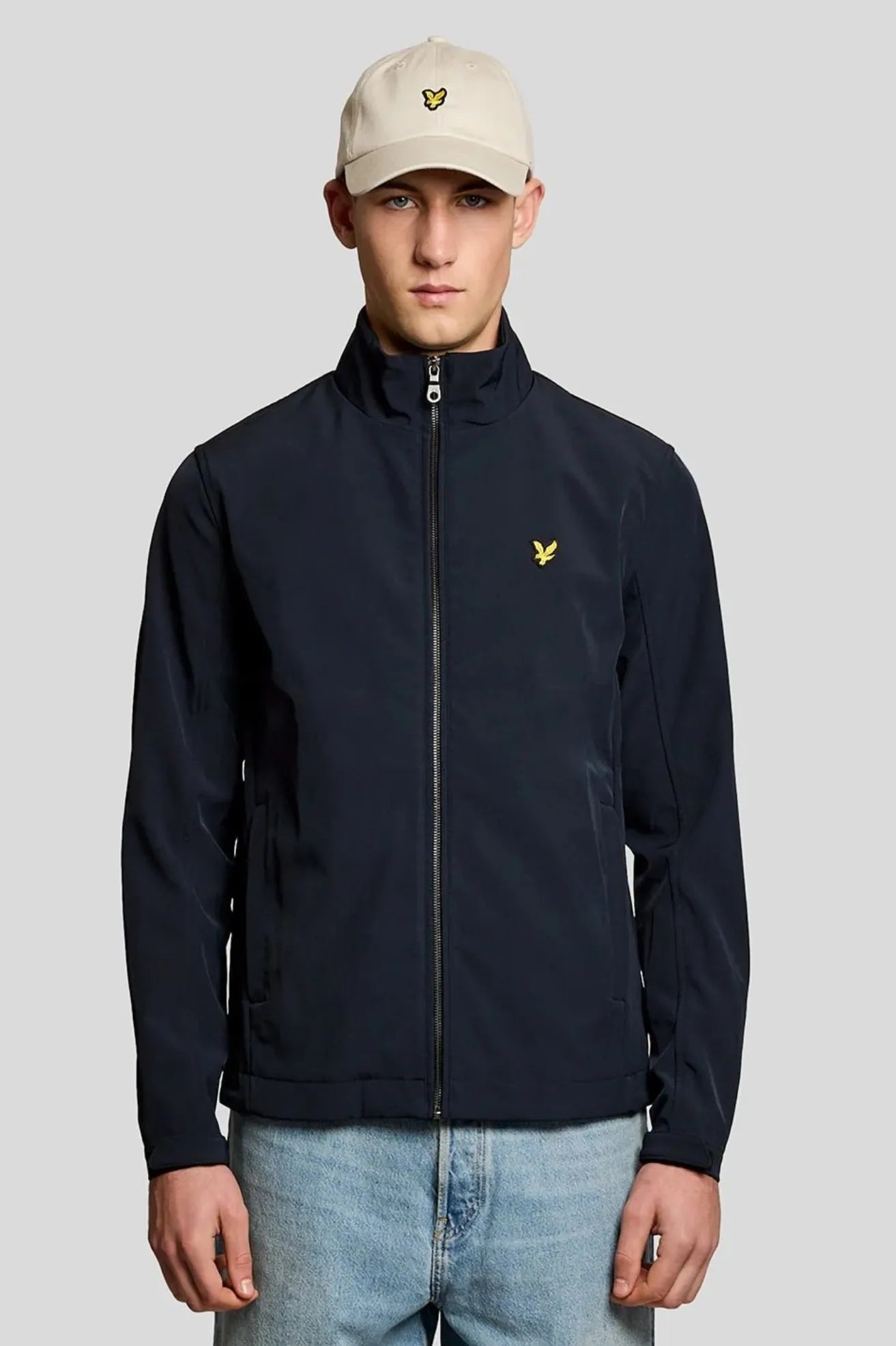 Lyle and Scott Chaqueta Hombre Mesh Back Softshell Azul Who killed Bambi?