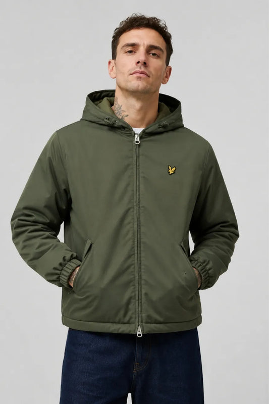 Lyle and Scott Chaqueta Hombre Padded Hooded Verde Who killed Bambi?