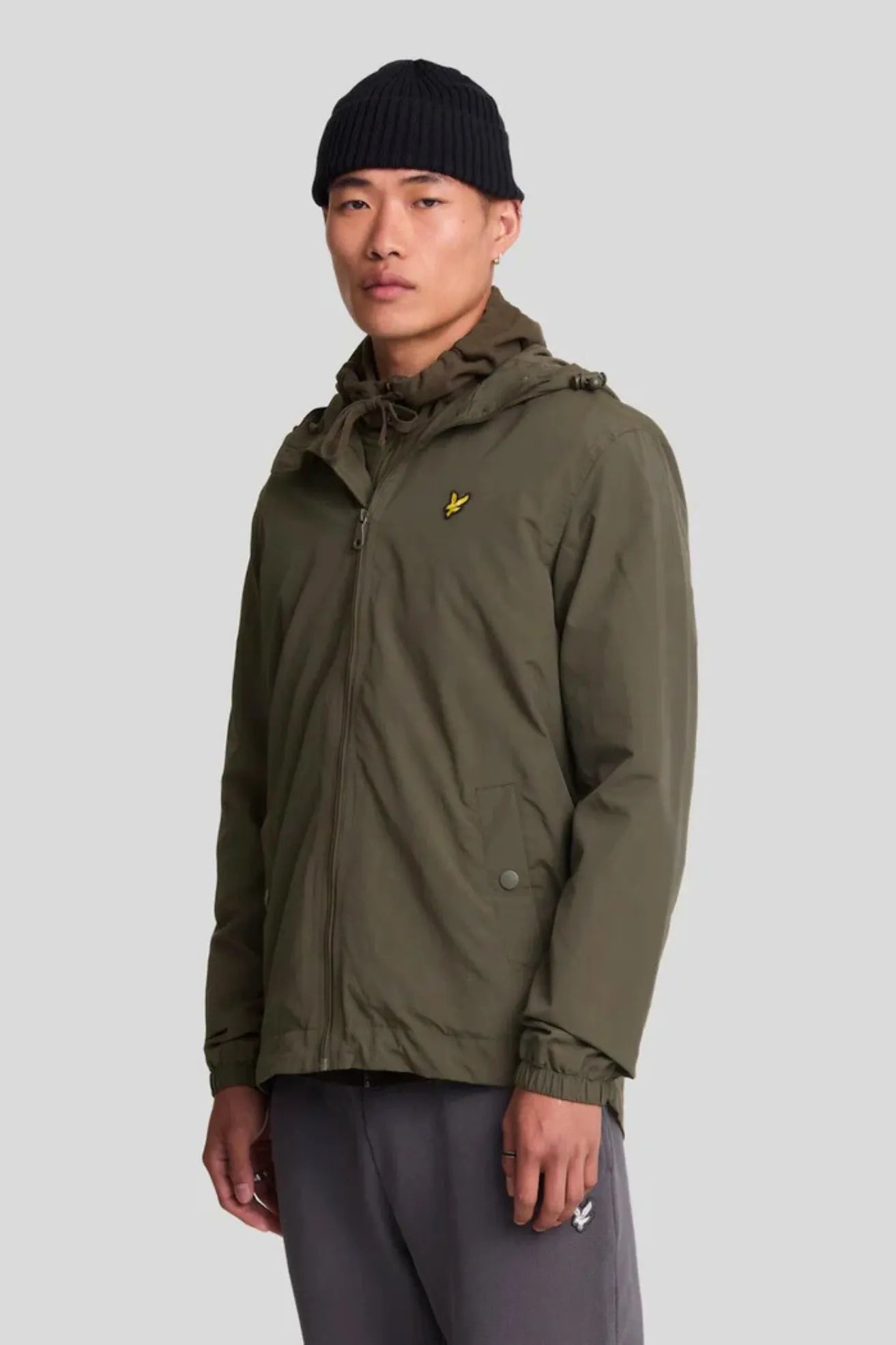 Lyle and Scott Chaqueta Hombre Zip Through Hooded Verde Who killed Bambi?