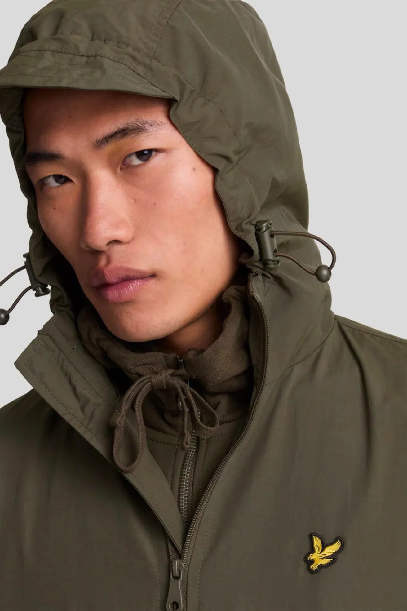 Lyle and Scott Chaqueta Hombre Zip Through Hooded Verde Who killed Bambi?