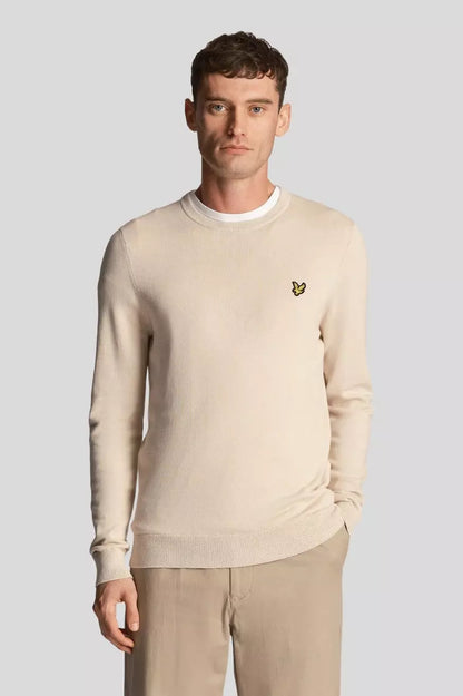 Lyle and Scott Jersey Hombre Algodón Beige Who Killed Bambi?