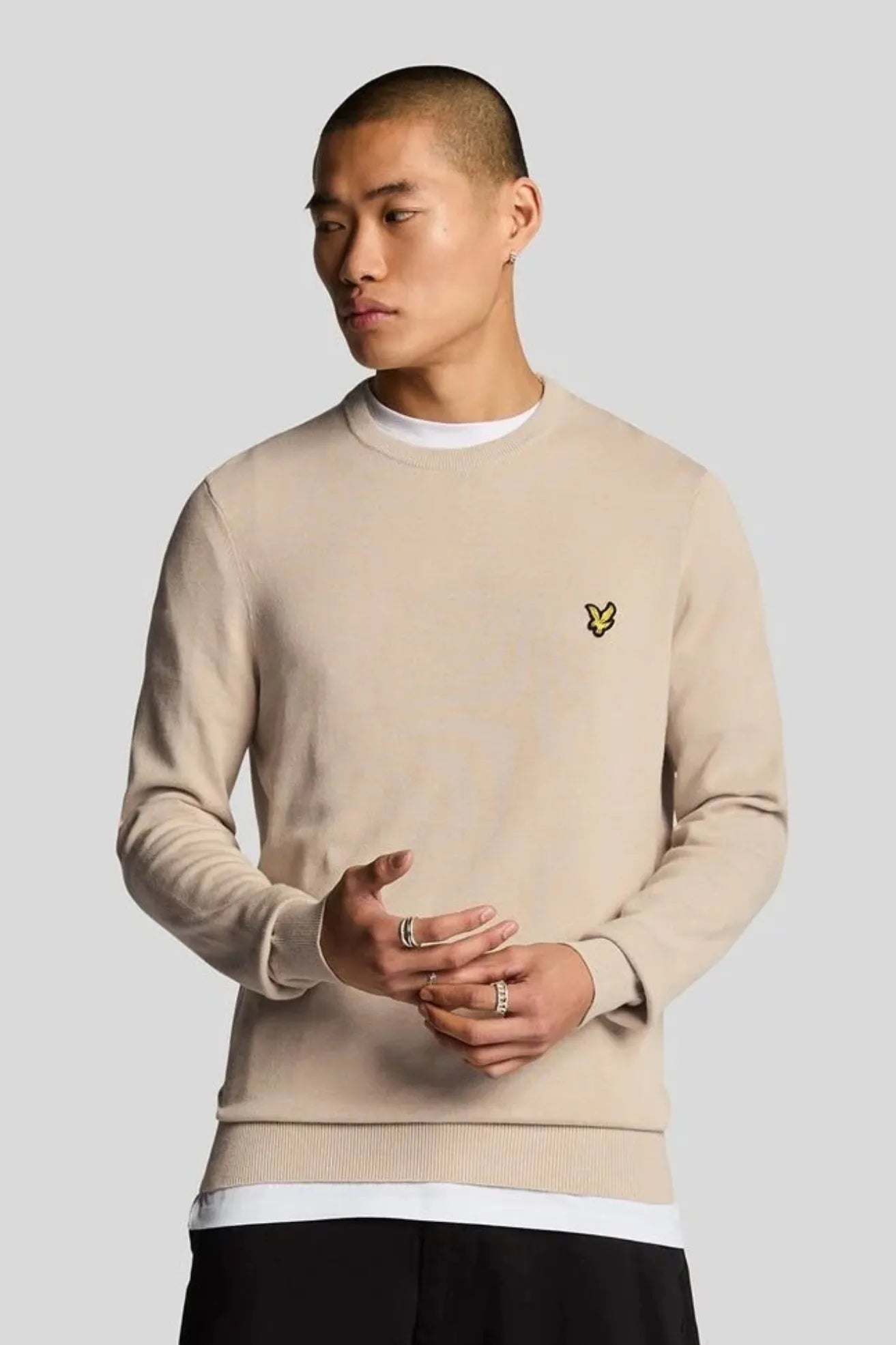 Lyle and Scott Jersey Hombre Algodón Beige Who killed Bambi?