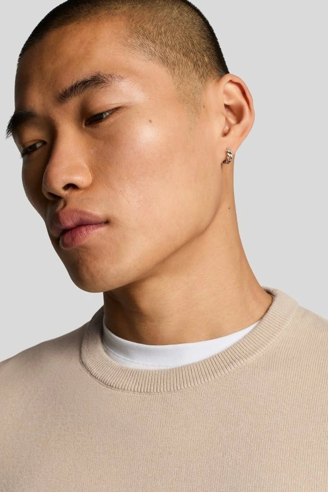 Lyle and Scott Jersey Hombre Algodón Beige Who killed Bambi?