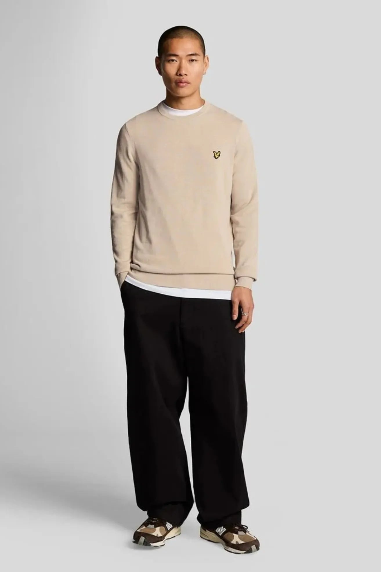 Lyle and Scott Jersey Hombre Algodón Beige Who killed Bambi?