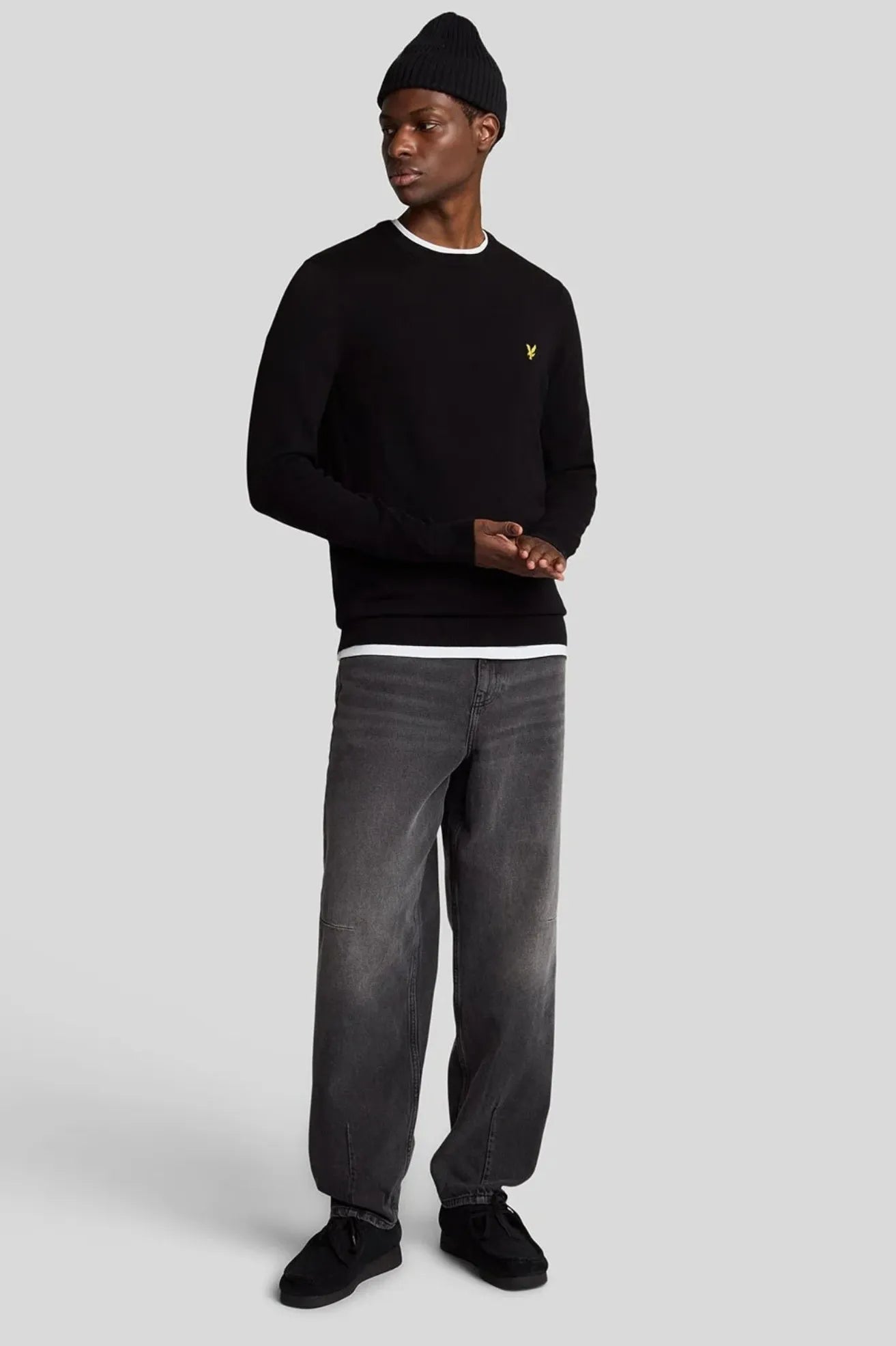 Lyle and Scott Jersey Hombre Algodón Negro Who killed Bambi?