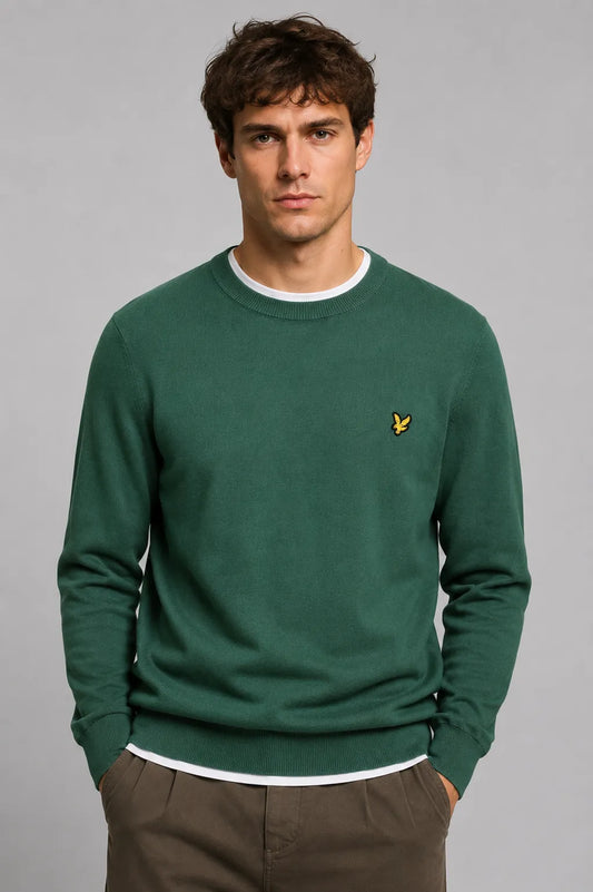 Lyle and Scott Jersey Hombre Algodón Verde Who killed Bambi?