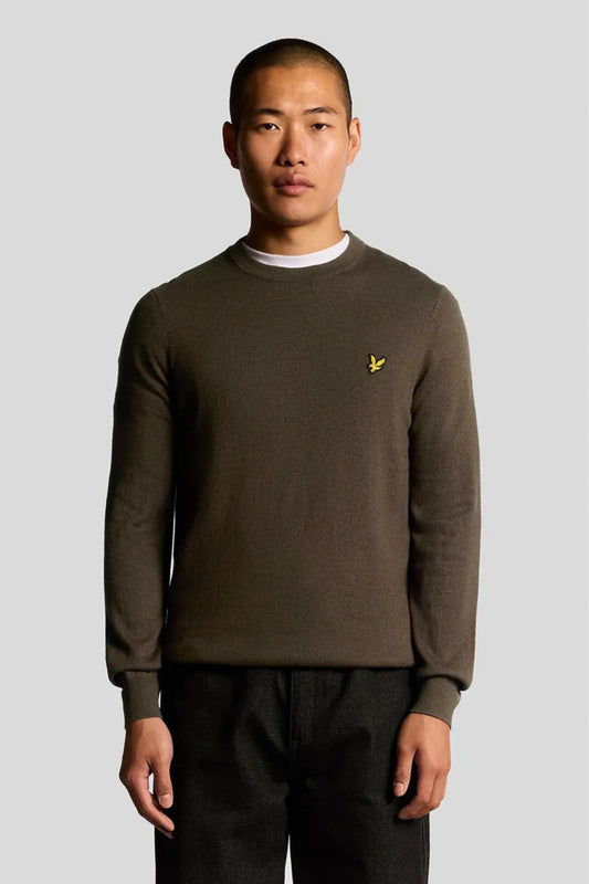 Lyle and Scott Jersey Hombre Cotton Merino Marrón Who killed Bambi?