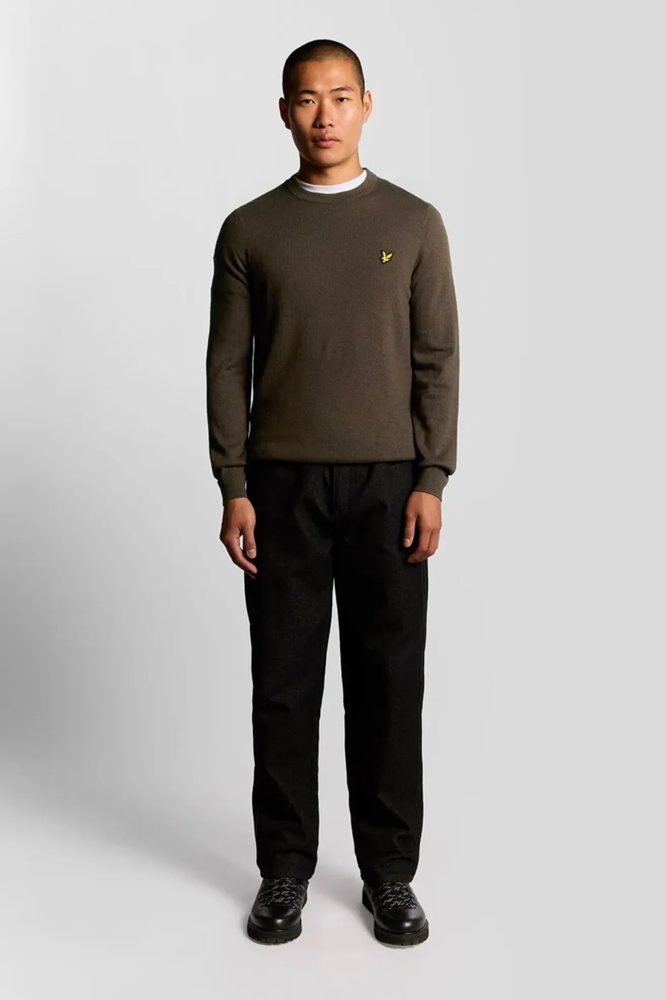 Lyle and Scott Jersey Hombre Cotton Merino Marrón Who killed Bambi?