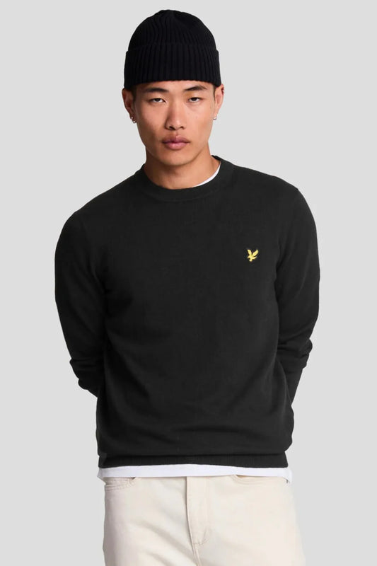 Lyle and Scott Jersey Hombre Cotton Merino Negro Who killed Bambi?