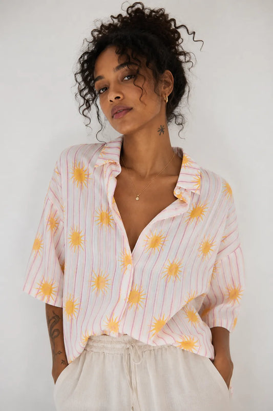 Mus & Bombon Camisa Mujer Oversize Soleado Rosa Who killed Bambi?