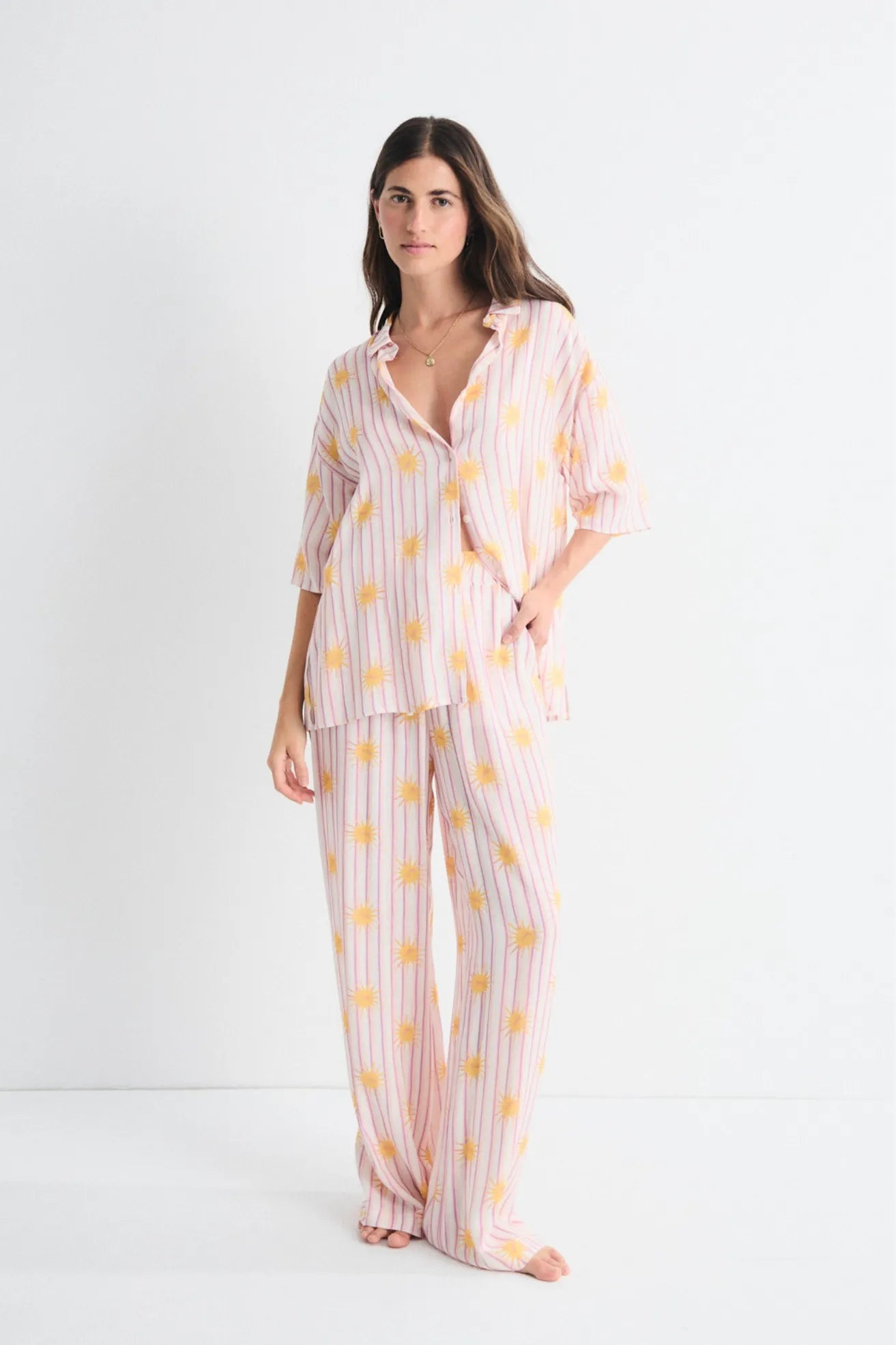 Mus & Bombon Camisa Mujer Oversize Soleado Rosa Who killed Bambi?