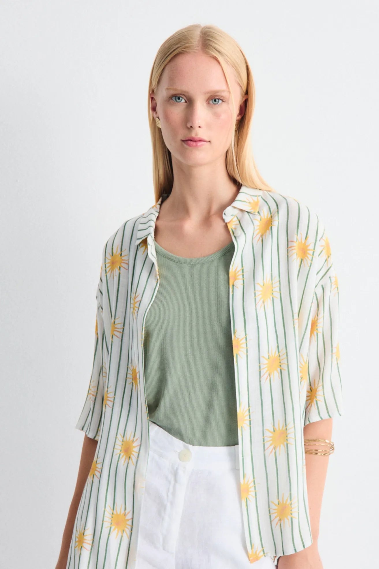 Mus & Bombon Camisa Mujer Oversize Soleado Verde Who killed Bambi?