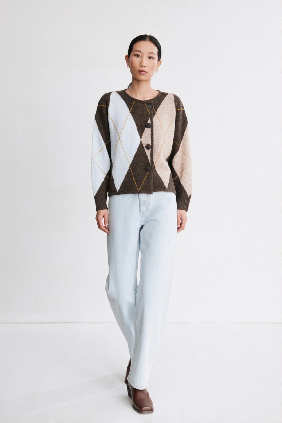 Mus & Bombon Cardigan Mujer Elowen Marrón Who killed Bambi?