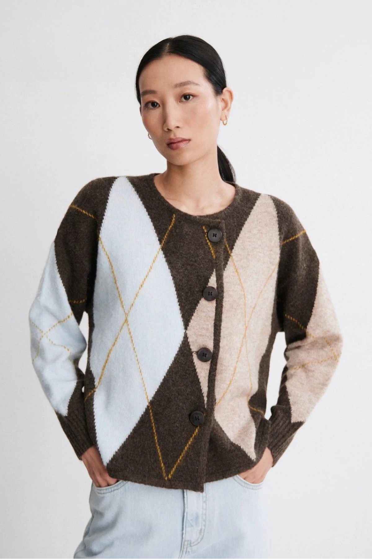 Mus & Bombon Cardigan Mujer Elowen Marrón Who killed Bambi?