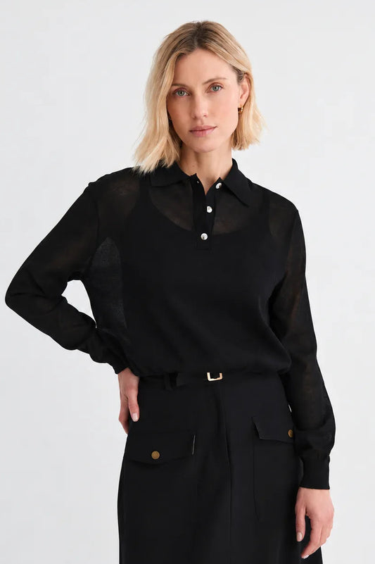 Mus & Bombon Jersey Mujer Polo Venus Negro Who killed Bambi?