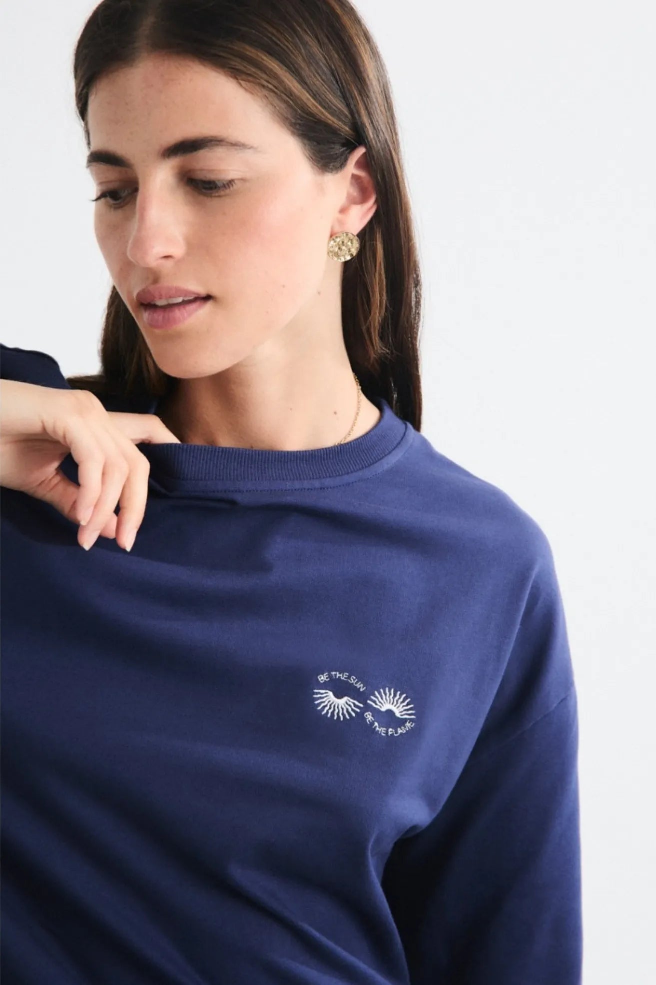 Mus & Bombon Sudadera Mujer Besun Azul Who killed Bambi?