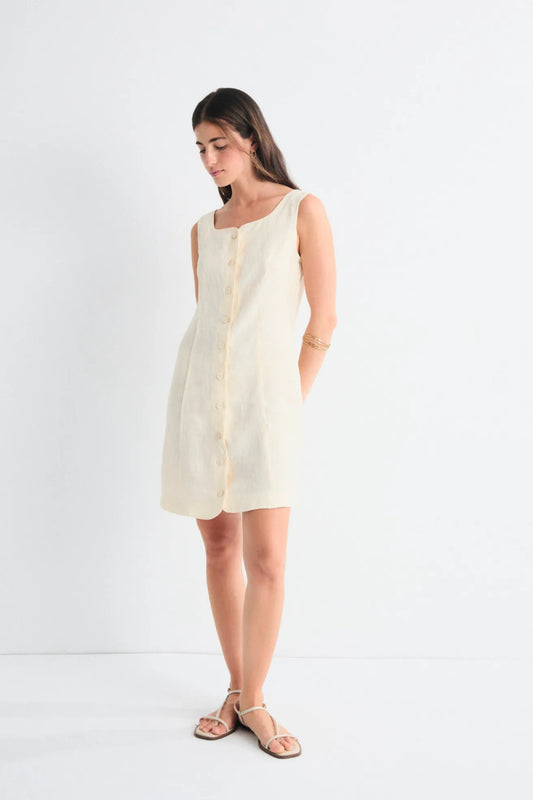 Mus & Bombon Vestido Corto Arani Amarillo Who killed Bambi?