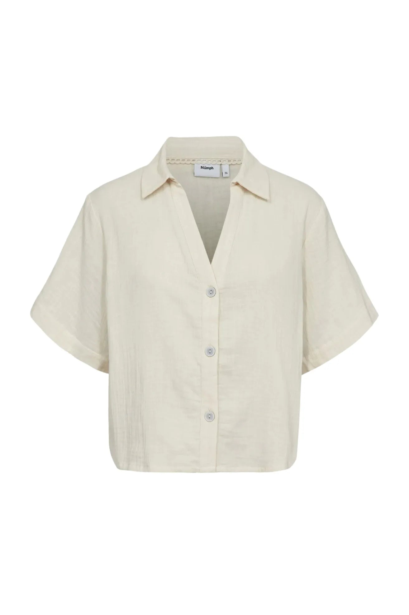 Nümph Camisa Mujer Nunathalia Beige Who killed Bambi?