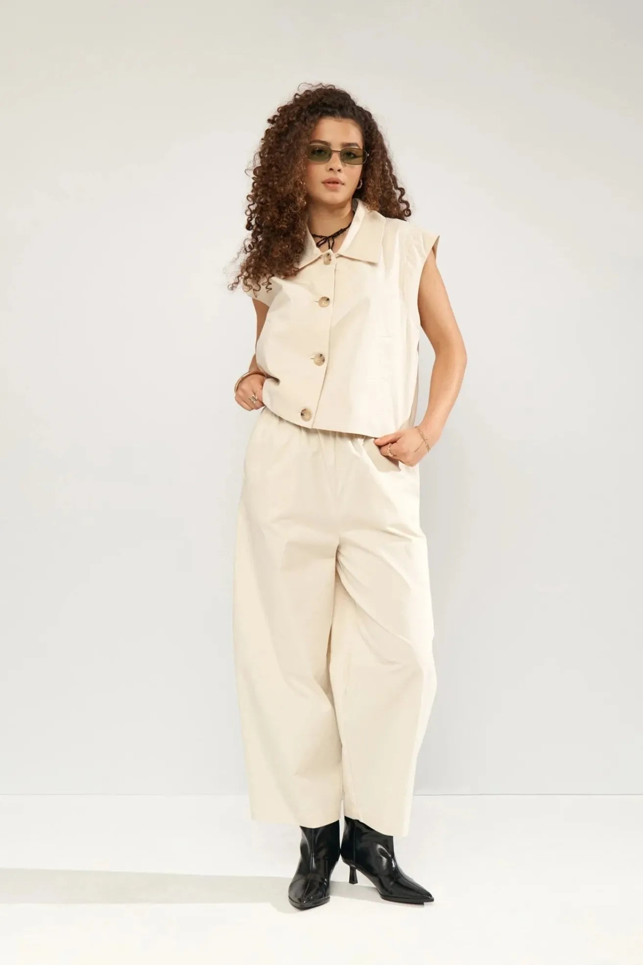 Nümph Pantalón Mujer Nusunna Beige Who killed Bambi?