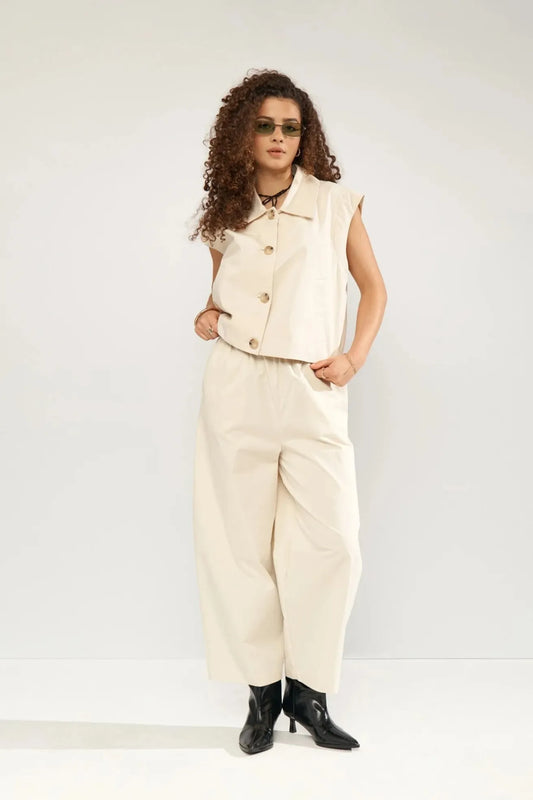 Nümph Pantalón Mujer Nusunna Beige Who killed Bambi?