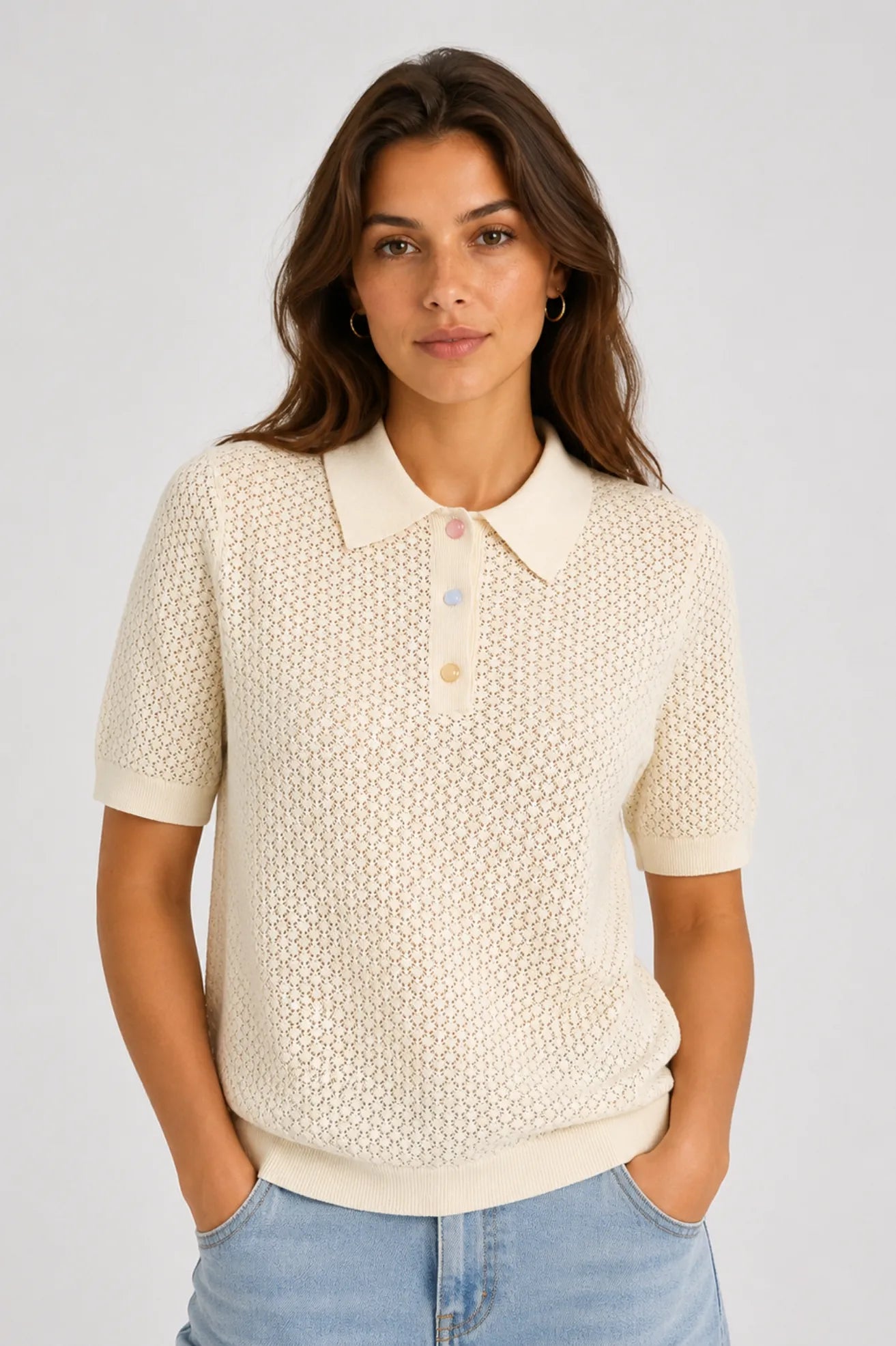 Nümph Polo Mujer Nurory Beige Who killed Bambi?