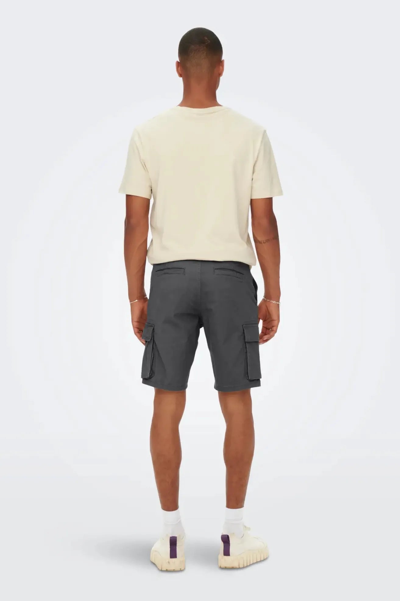 Only & Sons Pantalón Corto Hombre Cargo Gris Oscuro Who killed Bambi?