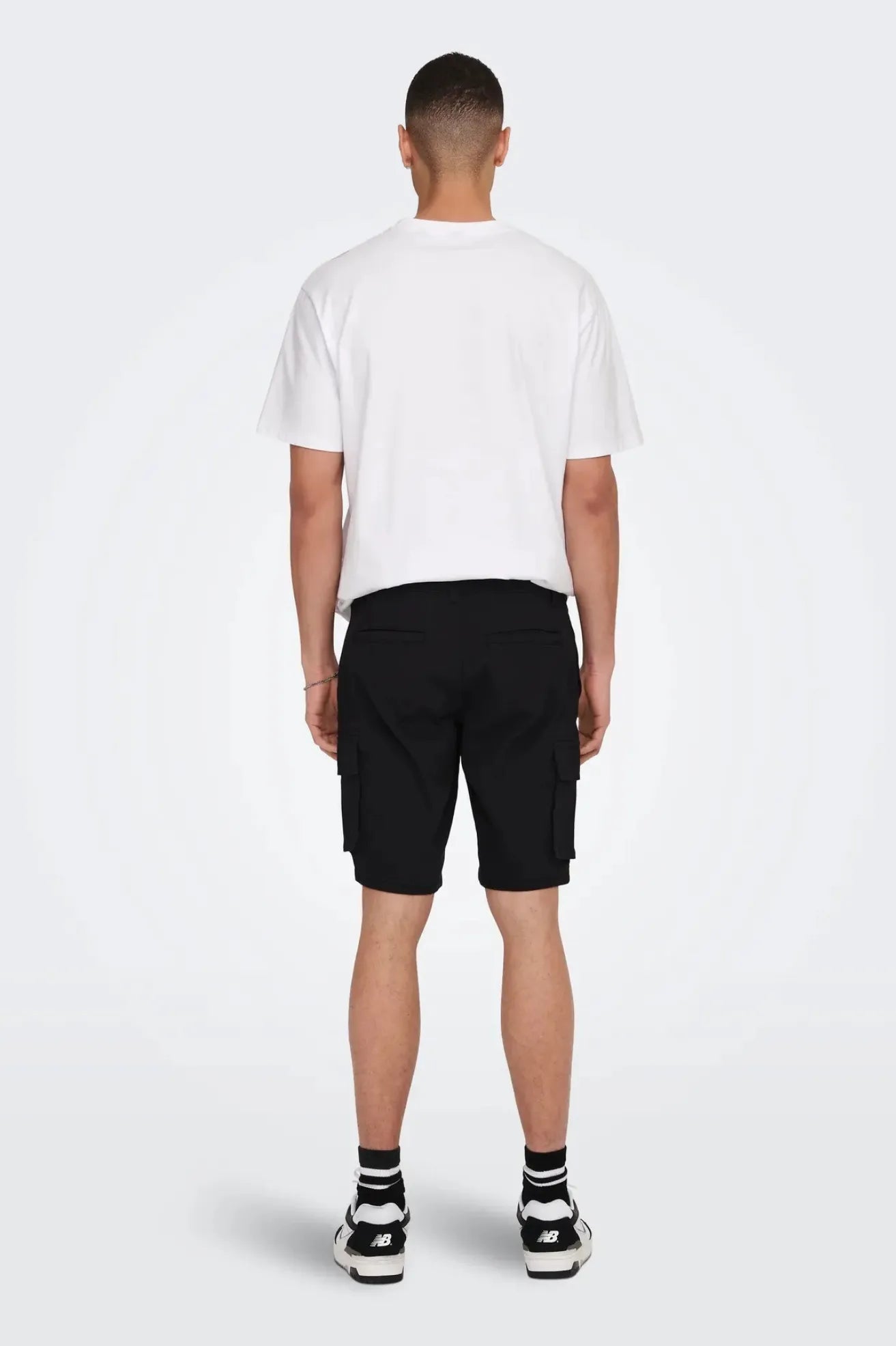 Only & Sons Pantalón Corto Hombre Cargo Negro Who killed Bambi?